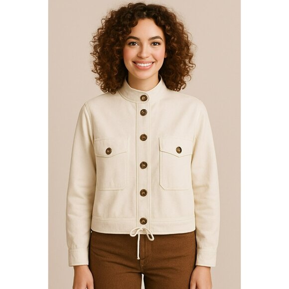 Rails Alma Ecru Womens Medium Button-Up Jacket - Picture 1 of 9